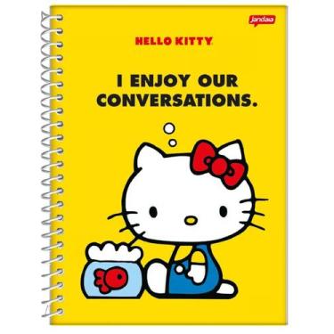 Imagem de Caderno Colegial Hello Kitty Capa Dura Espiral 80 Folhas - Jandaia