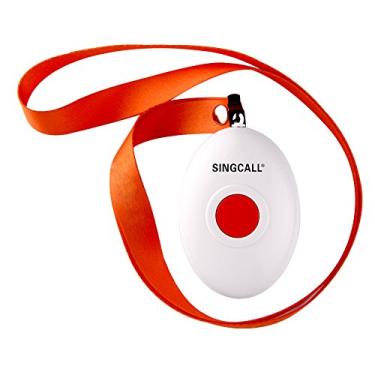 Imagem de SINGCALL Oval Rounded Shape Lightweight, Comfortable More Convenient,Olderly Patients Children Patrol Officers' Calling, 1-Button Pager APE160