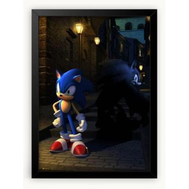 Imagem de Quadro Decorativo Sonic Unleashed Game A3 30X42cm - Decora Geek