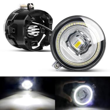 Imagem de Cawanerl Lente de LED Angel Eye de substituição para Jeep Patriot Compass Commander Grand Cherokee, Chrysler 300 SRT8 Sebring Aspen Pacifica, Dodge Challenger Caliber Dakota Avenger Nitro