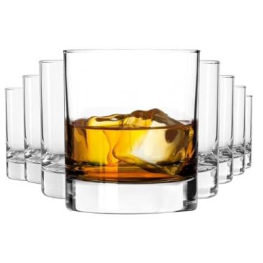 Imagem de LADY&HOME Conjunto de copos de uísque com copo de uísque premium antiquado de 230 ml, perfeito para beber uísque, bourbon, tequila, licor (conjunto de 8, transparente)