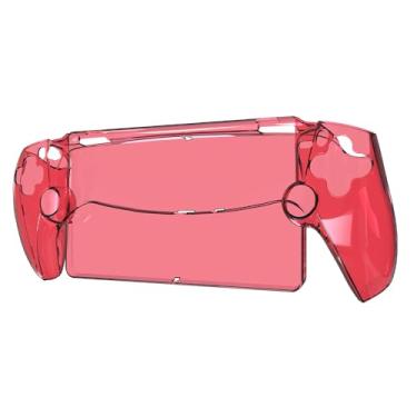 Imagem de Capa portátil transparente para jogos em TPU para portal PS5, capa protetora transparente de proteção total à prova de choque para console de jogos para PC capa controladora pele anti-queda anti-arran