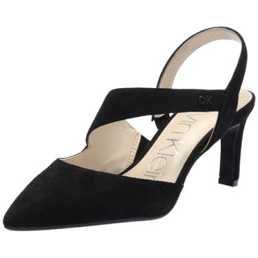 Imagem de Calvin Klein Sapato feminino Larin, Couro preto, 34