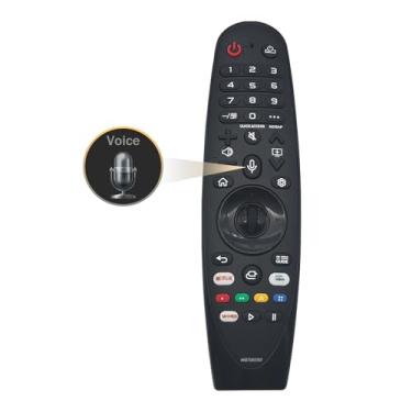 Imagem de AKB75855501 AN-MR20GA para LG Smart TV OLED QNED NanoCell 4K UHD Voice Magic, substitui AN-MR650, AN-MR19BA, AN-MR18BA, com teclas Netflix Prime, função de ponteiro, garantia de 5 anos