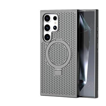 Imagem de Capa fosca para Samsung S24 S23 S22 Plus Ultra S23 FE Capa magnética para Samsung S23 Ultra 24 Plus à prova de choque, acessório para PC, cinza, para Samsung S24