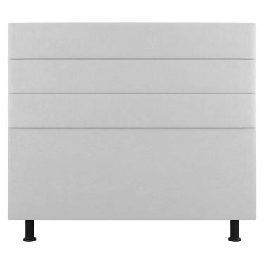 Imagem de Cabeceira Cama Box Casal Queen Size Malik 160cm Sintético Branco - Abmaza