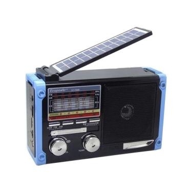 Imagem de Rádio Portátil Vintage Com Placa Solar Lanterna Recarregável