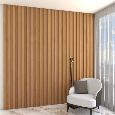 Imagem de Painel para TV 100% Mdf Ripado Decoração Freijó - Panorama Móveis