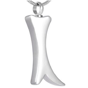 Imagem de Pingente e colar de cremação para o amante que nunca desbota aço inoxidável 316L osso de cachorro memorial urna joia cinzas suporte lembrança, As shown, aço inoxidável