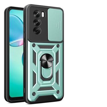 Imagem de Kukoufey Capa compatível com Oppo Reno 12 Pro 5G, com capa de lente de câmera deslizante compatível com Oppo Reno12 Pro 5G CPH2629 capa verde