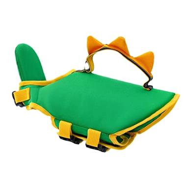 Imagem de Colete Salva-vidas para Cães, Tecido Oxford, Reflexivo, à Prova d'água, Eve, Algodão Flutuante, Colete Salva-vidas para Cães, Secagem Rápida para Passeios de Barco (Verde P