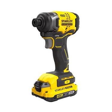 Imagem de STANLEY Parafusadeira de Impacto 1/4 pol. (6,35mm) 20V MAX* Brushless Bivolt com 2 Bateria e Maleta SBI810D2K