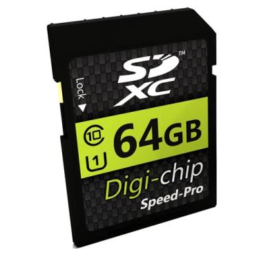 Imagem de Cartão de memória Digi Chip 64GB SDXC Classe 10 para câmeras digitais Kodak PixPro FZ55, FZ45, AZ901, AZ652, AZ405, AZ255
