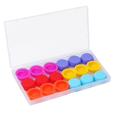 Imagem de Beer Saver – Bonés de borracha de silicone (pacote com 18), ideal para cerveja caseira, bebida macia, utensílios de cozinha de garrafa de refrigerante, multicolorido, com etiqueta caseira
