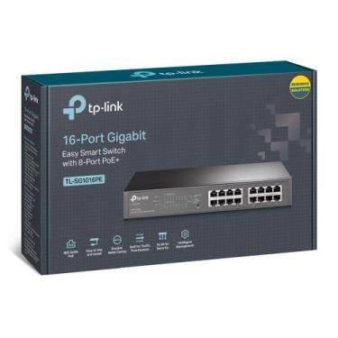 Imagem de Switch 16 Portas TP-link TL-SG1016PE Easy Smart Gigabit 