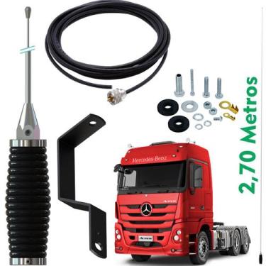 Imagem de Antena Móvel Px 1/4 De Onda Maria Mole Inox 2,70 metros AP6904 Suporte