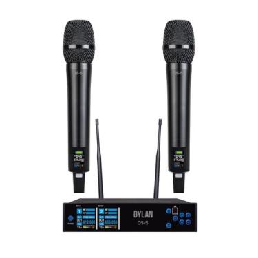 Imagem de Microfone sem fio dylan qs 5 mao duplo uhf