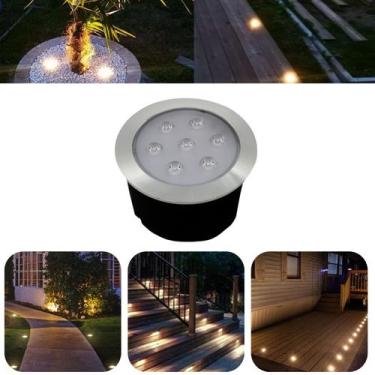 Imagem de Luminária Balizador Spot Led SMD Em PVC De 7W Luz Branco Quente De Emb