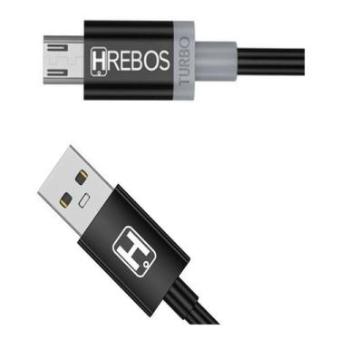 Imagem de Cabo Carregador USB Reforçado 1M - Compatível com Celulares - Hrebos