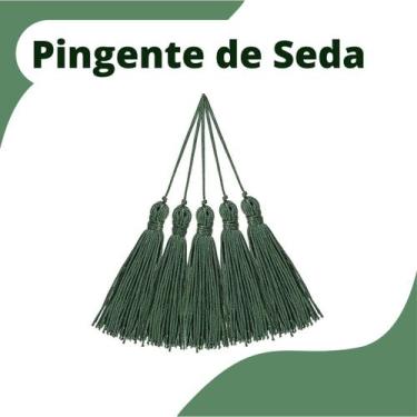Imagem de Pingente De Seda Tassel - Franja - Verde Escuro - Com 50 Unidades - Ny