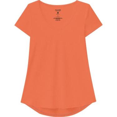 Imagem de Blusa Feminina Mullet Viscolycra Malwee Ref. 37400, Laranja 2100, GG