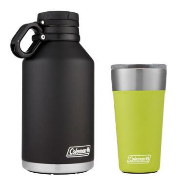 Imagem de Kit Growler e Copo Térmico com Tampa 600ml Light Green Coleman, Único