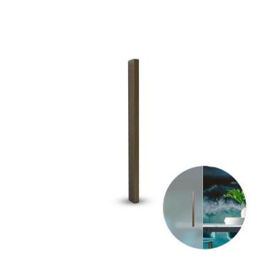 Imagem de Puxador Slim de 30cm Em Champanhe 1001 Para Porta de Vidro Rometal, Sl