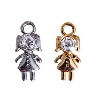 Imagem de Berloque pingente luxo Menina - GLX, Dourado, Único