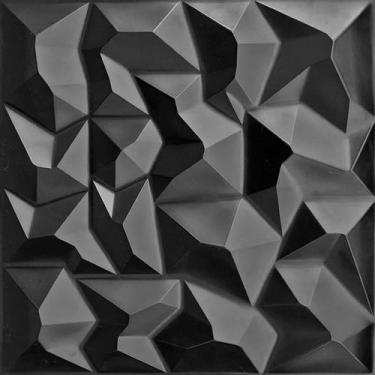 Imagem de Kit De 16 Placas 50x50 Cor Preta Com Fita Adesiva 3m 4m² - PONALTI TRE