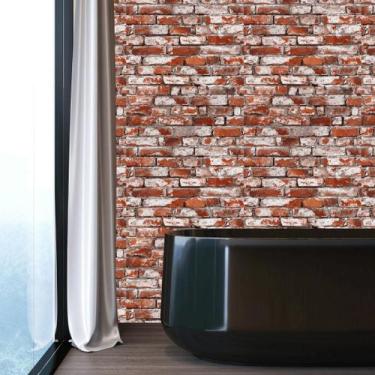 Imagem de Papel de Parede Tijolos Ornela - Rolo com 10 Metros  Revestimento - HO