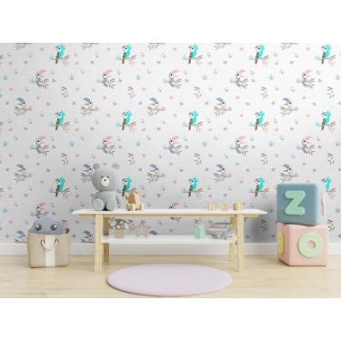 Imagem de Papel de Parede Azul, Tucano - Rolo com 9,50 Metros  Decoração de Luxo