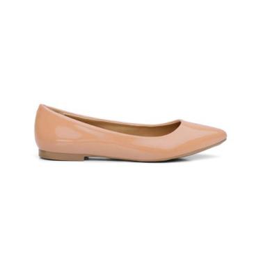 Imagem de Sandalia feminina sapatilha bico fino rasteira de couro confortavel 33