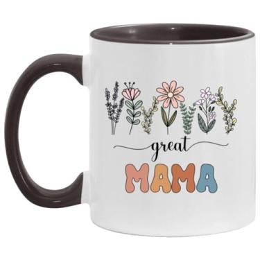 Imagem de GordonDesign Presente Great Mama - Caneca floral - presente para a nova grande mamãe - anúncio do bebê - anúncio de gravidez mamãe - presente de dia das mães - presente de aniversário - caneca com
