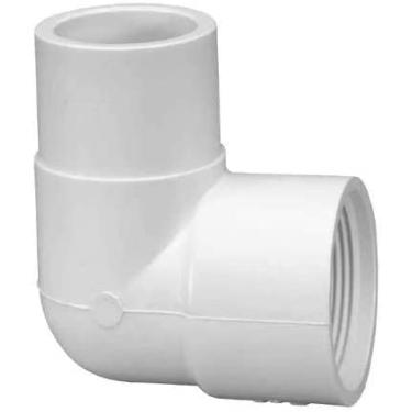 Imagem de Encaixe de tubulação de cotovelo de 90 graus de PVC - torneira de 3/4 polegadas x 3/4 polegadas FNPT rosca de tubo fêmea - Cotovelo de rua Sch 40 90 graus para linha de água de encanamento de esgoto doméstico