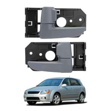 Imagem de Maçaneta interna (par), compatível com Kia Spectra 2004-2009, Kia Spectra5 2005-2009, cinza interior dianteiro e traseiro esquerdo e passageiro direito, número de substituição 826102F000GW,