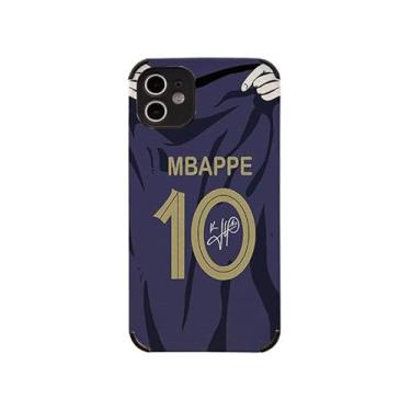 Imagem de Slrioks Capa de telefone Mbappe Jersey Capa de futebol criativa para iPhone 11 Couro sintético macio fino à prova de choque