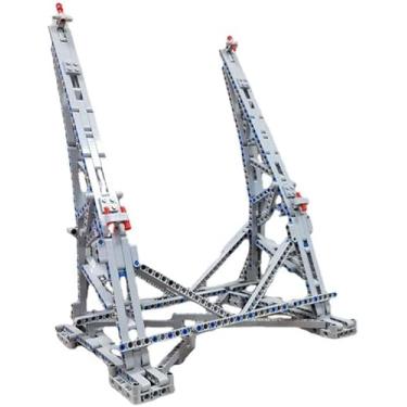 Imagem de FULHOLPE Millenium Falcon Display Stand Vertical Holder Set, DIY Display Bracket Building Blocks Kit for 75192