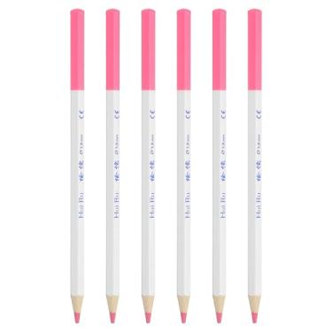 Imagem de PATIKIL Conjunto de lápis de cor rosa, 6 lápis de cor a óleo, lápis de desenho de madeira para artistas, pintura, esboço