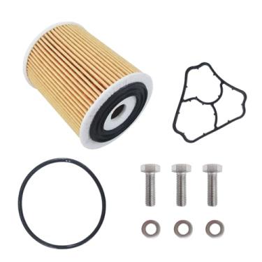 Imagem de Filtro de óleo do motor com 3 pacotes de parafusos do refrigerador de óleo e inclui vedação de borracha de vedação compatível com Mini Cooper
