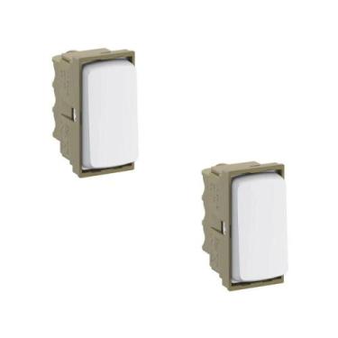 Imagem de Kit 2 Modulos Interruptor Simples Branco Zeffia Pial 680150 - Pial Leg