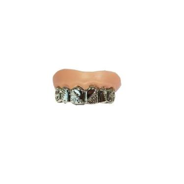 Imagem de Fantasia Dentes pratas estilo Rapper Hip Hop com gengiva - Lynx 