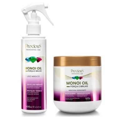 Imagem de Kit Monoi Oil mascara hidratante 500gr + Monoi Oil liso magico 200ml -