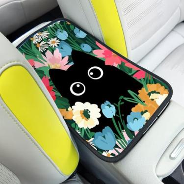 Imagem de Capa de console central automotiva Black Cat 2, ajuste universal para a maioria dos acessórios de caminhões SUV