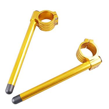 Imagem de Mallofusa Barras de alças universais de 50 mm para motocicleta para Kawasaki Ninja 2006-2010 ZX-14 ZX1400 / 2004-2010 ZX-10R ZX1000 / 2003-2008 ZX-6R ZX636 ZX600 Dourado