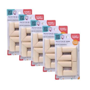 Imagem de Kit 20 Protetor Quina Canto Espuma Mesa Móveis Crianças Bebê - Tokyo D