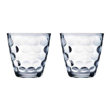 Imagem de Jogo Copos Vidro Redondo Bangkok 2 Peças Transparente 250ML - WELLMIX,