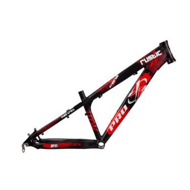 Imagem de Quadro de bicicleta freeride pro x rustic aro 26, Pto, Verm, Bco