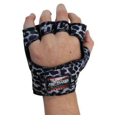 Imagem de Luva Com Polegar P/ Treino Palma Da Mão Couro Musculação - Pro Trainer