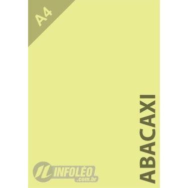 Imagem de Papel Color Plus A4 180 gramas Abacaxi Candy Macedônia, 10 Folhas