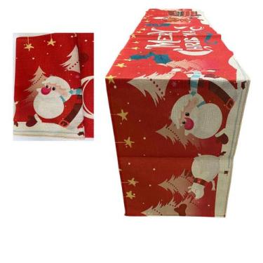 Imagem de Caminho de Mesa Toalha Passadeira Natal Natalino Trilho Decoraçao Papa